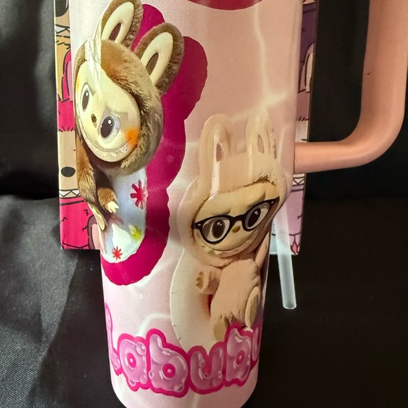 New Stanley 40oz Pink Monster Characters in Pool with Special Box and a Straw - Picture 3 of 8